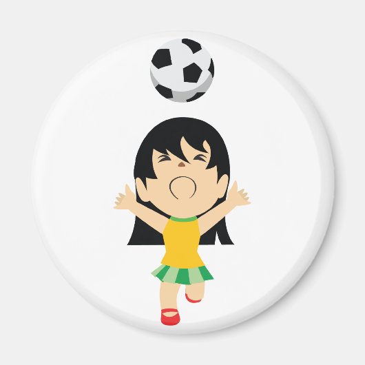 Soccer Girl Magneet (Voorkant)