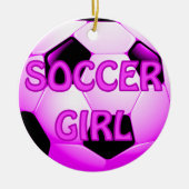 Soccer Girl Ornaments Keramisch Ornament (Voorkant)