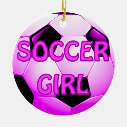 Soccer Girl Ornaments Keramisch Ornament (Voorkant)