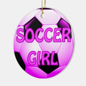 Soccer Girl Ornaments Keramisch Ornament (Links)