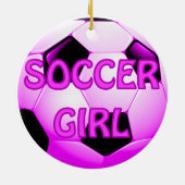 Soccer Girl Ornaments Keramisch Ornament (Achterkant)
