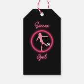 Soccer Girl Pink Glow Cadeaulabel (Voorkant)