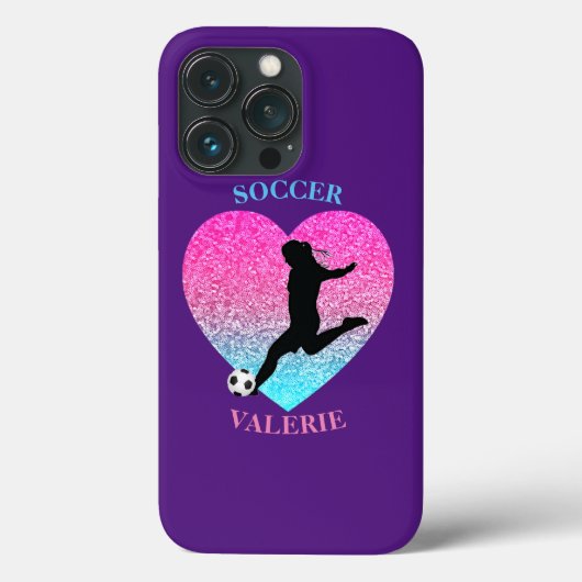 Soccer Girl Sparkle Case-Mate iPhone Case (Achterkant)