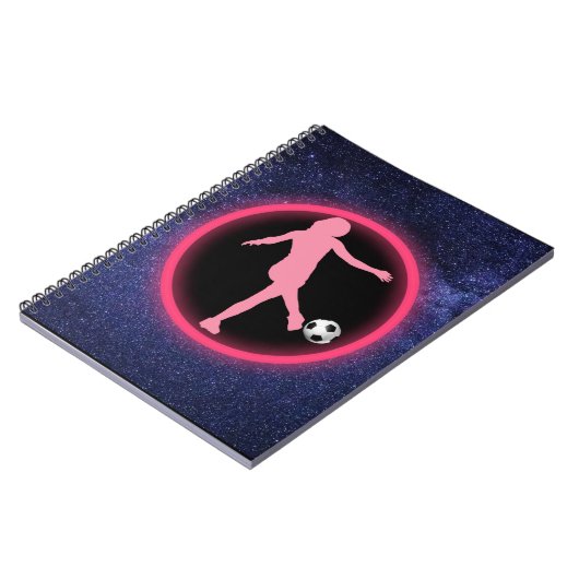 Soccer Girls Galaxy Notitieboek (Linkerzijde)