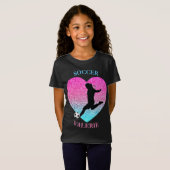 Soccer Girls Heart T-Shirt (Voorkant volledig)