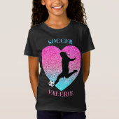Soccer Girls Heart T-Shirt (Voorkant)