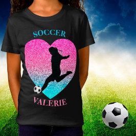 Soccer Girls Heart T-Shirt