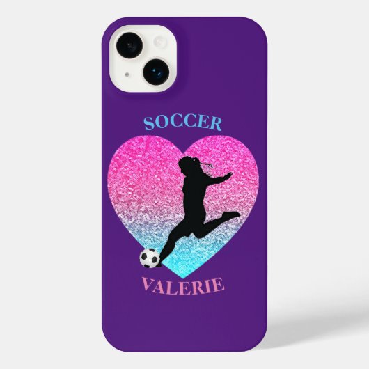 Soccer Girls Paars OtterBox iPhone Case iPhone Hoesje (Achterkant)