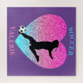 Soccer Girls Personalized Jigzaag Puzzle Legpuzzel (Horizontaal)