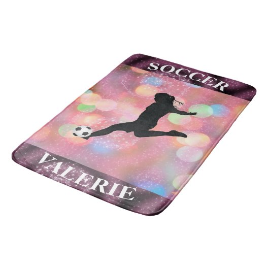 Soccer Girls Plum Sparkle Color Blast Badmat (Gekanteld)
