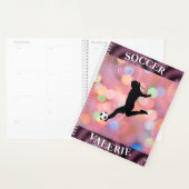 Soccer Girls Plum Sparkle Color Blast Planner (Display)