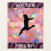 Soccer Girls Plum Sparkle Color Blast Planner (Voorkant)