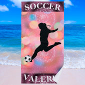 Soccer Girls Plum Sparkle Color Blast Strandlaken