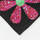 Soccer Girls Sparkly Flower Power Fleece Deken (Hoek)