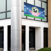Soccer Girly Birthday banner backdrop  (Buitenkant Gebouw)