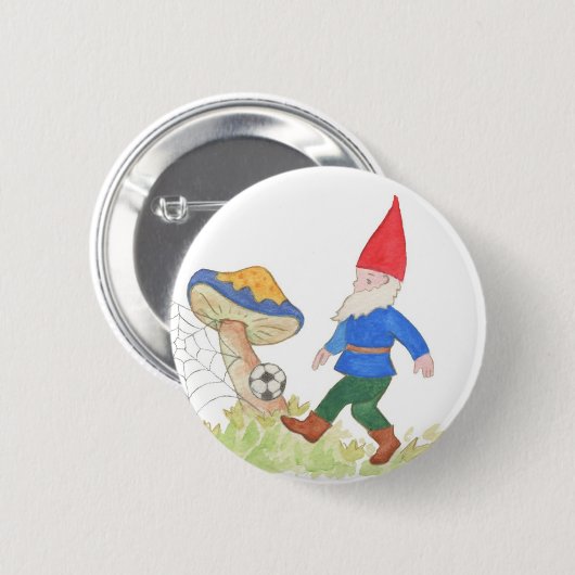 Soccer Gnome Button (Voorkant /achterkant)