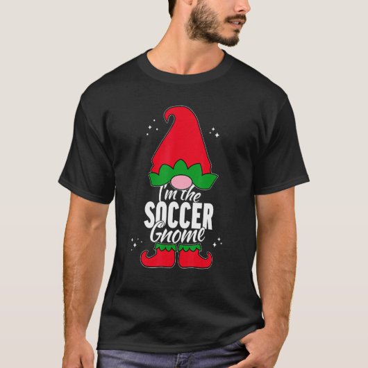 Soccer Gnome Matching Family Group Christmas Party T-shirt (Voorkant)