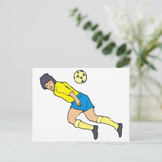 Soccer Goal Briefkaart (Staand voorkant)