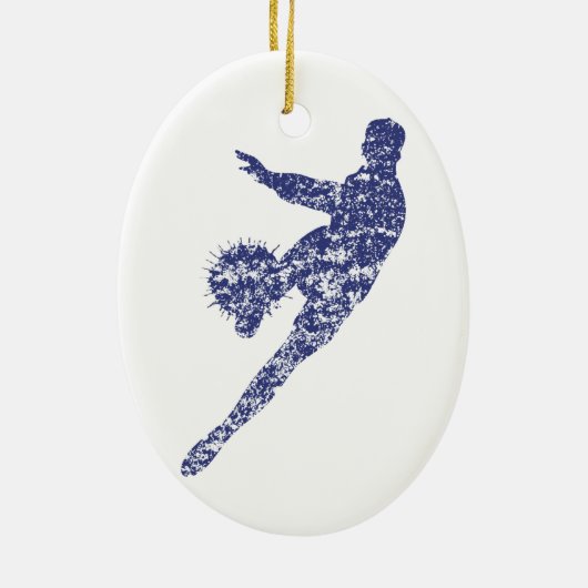 Soccer Goal Keramisch Ornament (Achterkant)