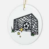 Soccer Goal Keramisch Ornament (Links)