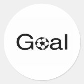 Soccer Goal Ronde Sticker (Voorkant)