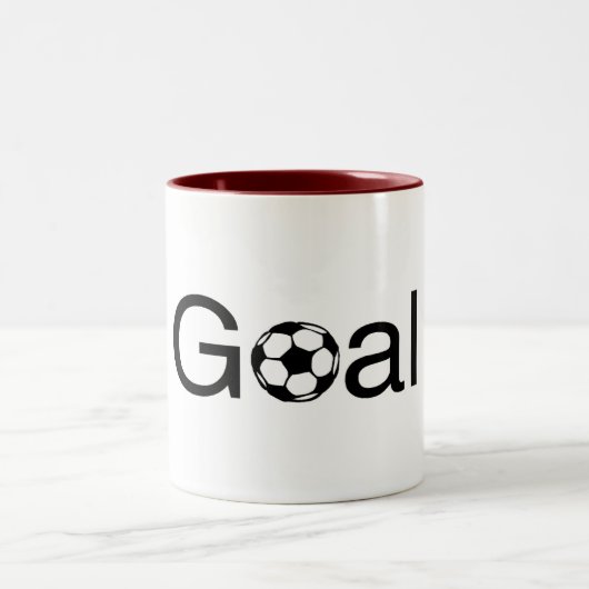 Soccer Goal Tweekleurige Koffiemok (Center)