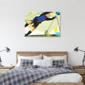 Soccer goalie blokkeringsbal canvas afdruk (Insitu (Slaapkamer))