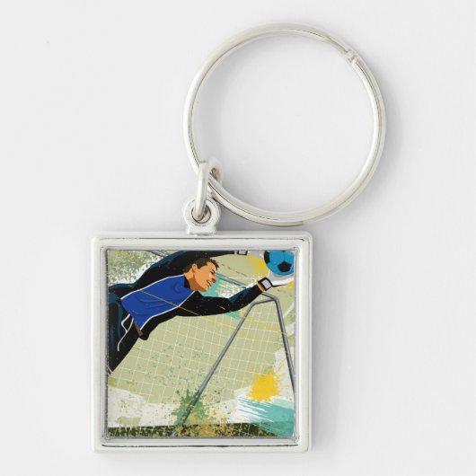 Soccer goalie blokkeringsbal sleutelhanger (Voorkant)