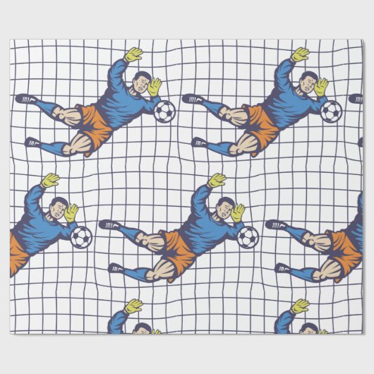 Soccer Goalie Cadeaupapier (Vlak)