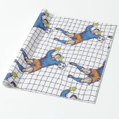 Soccer Goalie Cadeaupapier (Uitgerold)
