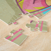 Soccer Goalie Goalkeeper Keeper Retro Illustratie Legpuzzel (Zijkant)