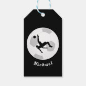 Soccer Goalie Keeper Black & White Player's Name Cadeaulabel (Voorkant)