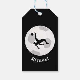 Soccer Goalie Keeper Black & White Player's Name Cadeaulabel