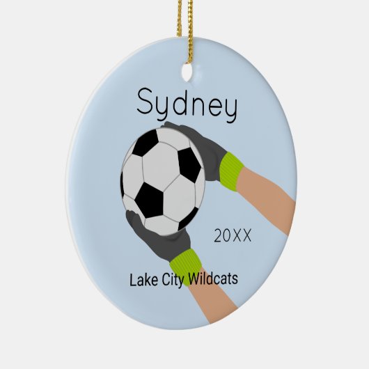 Soccer Goalie Keepomwille Ornament (Rechts)