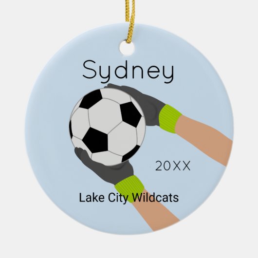 Soccer Goalie Keepomwille Ornament (Voorkant)