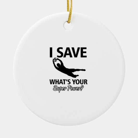 Soccer Goalie Keramisch Ornament (Voorkant)