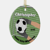 Soccer Goalie Keramisch Ornament (Rechts)