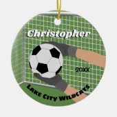 Soccer Goalie Keramisch Ornament (Voorkant)