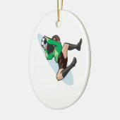 Soccer Goalie Keramisch Ornament (Links)