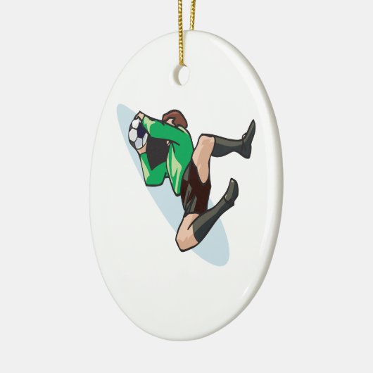 Soccer Goalie Keramisch Ornament (Links)
