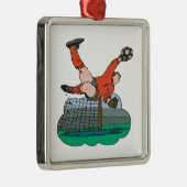 Soccer Goalie Metalen Ornament (Rechts)