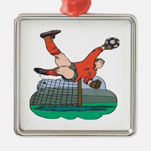 Soccer Goalie Metalen Ornament (Voorkant)