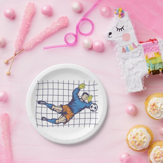 Soccer Goalie Papieren Bordje (Feest)