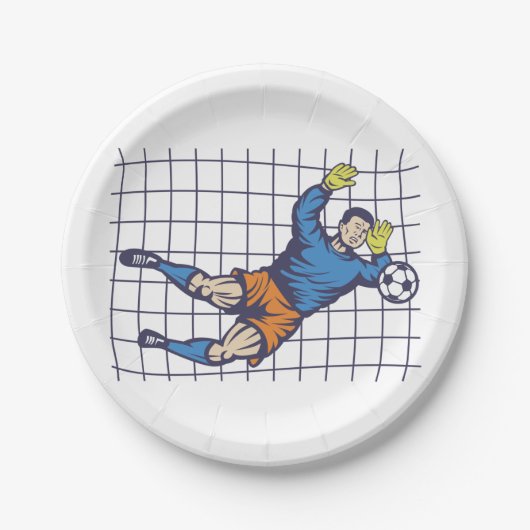 Soccer Goalie Papieren Bordje (Voorkant)
