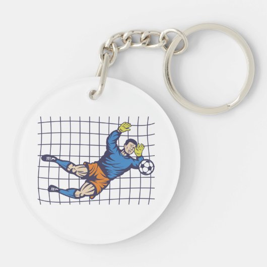 Soccer Goalie Sleutelhanger (Achterkant)