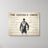Soccer Goalkeeper Creed Monogram Vintage Canvas Afdruk (Voorkant)