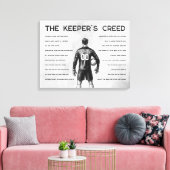 Soccer Goalkeeper Creed Monogram White Canvas Afdruk (Insitu (Woonkamer))