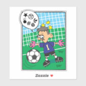 Soccer Goalkeeper Custom-Cut Vinyl Sticker (Vel)
