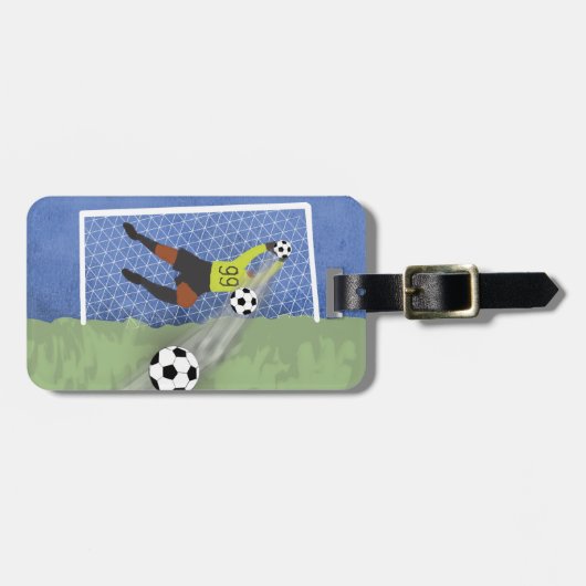 Soccer Goalkeeper Drawing Gym Bag Bagagelabel (Voorkant horizontaal)