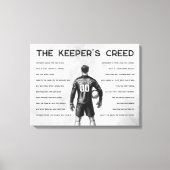 Soccer Goalkeeper Personalized Keeper's Creed Canvas Afdruk (Voorkant)